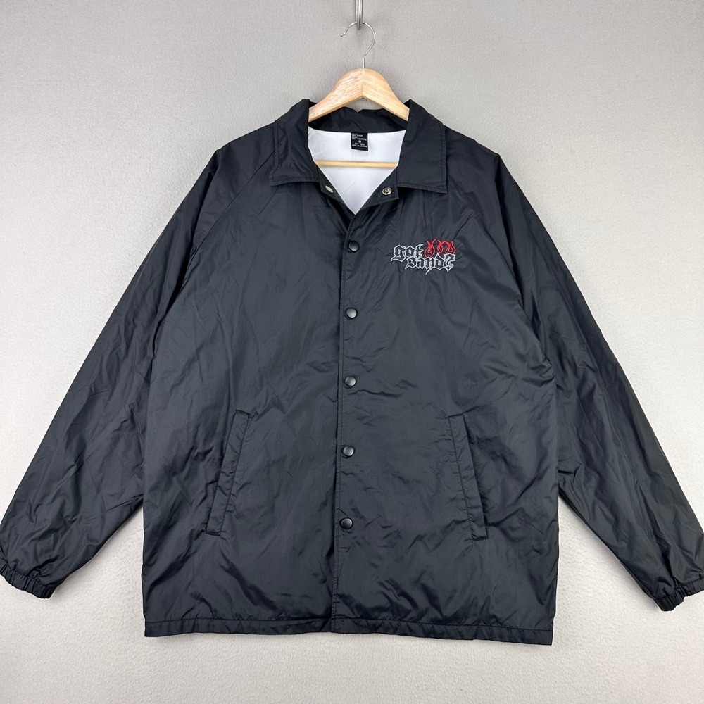 Vintage Windbreaker Jacket Mens Small Got Sand Y2K MotoX Biker Snap‎ Front Nylon